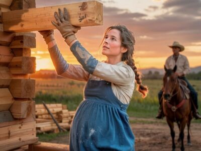 A Pregnant Woman Built A Cabin With Her Bare Hands, Until A Rich Cowboy Saw Her Strength_VMDT