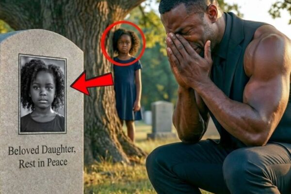 A black billionaire weeps at his daughter’s grave, unaware that she is alive and watching him.