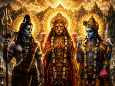 How Pratyangira Devi Was Born When Shiva & Vishnu Clashed