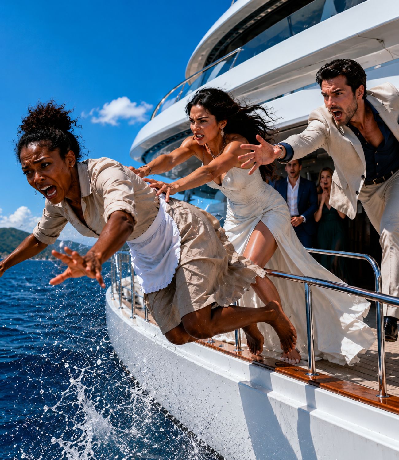 The Billionaire’s Fiancée Shoved the Maid Off the Yacht—Then He Dived Into the Ocean to Save Her