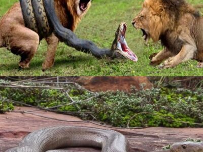 Lions vs Big Python Snake Real Fight