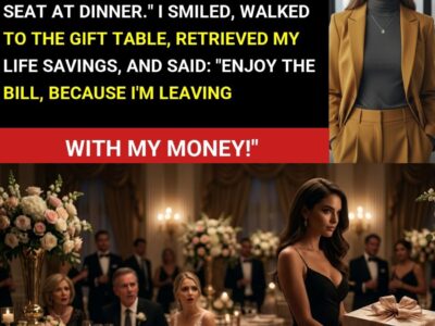 My Family Marked Me As ‘Tier 3 Guest’ At My Sister’s Luxury Wedding—So I Took Back My Massive Gift. The Usher Gave Me A Gray Ticket: ‘Tier 3: Ceremony Only.’ Mom Whispered: “We Didn’t Save You A Seat At Dinner.” I Smiled, Walked To The Gift Table, Retrieved My Life Savings, And Said: “Enjoy The Bill, Because I’m Leaving With My Money!”